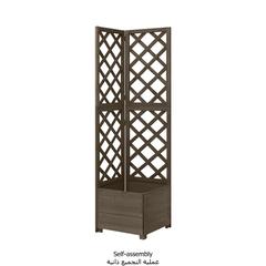 vidaXL Corner Trellis Planter Grey 40x40x150 cm Solid Fir Wood