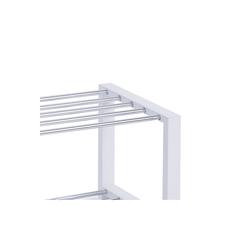 Pan Emirates Quandro Shoe Rack For 6 Pairs (White & Silver)