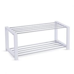 Pan Emirates Quandro Shoe Rack For 6 Pairs (White & Silver)