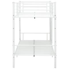 vidaXL Bunk Bed White Metal 90x200 cm