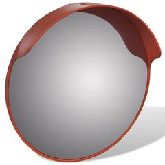 vidaXL Convex Traffic Mirror PC Plastic Orange 45 cm Outdoor