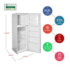 Nobel Double Door Refrigerator, NR300NF (243 L)
