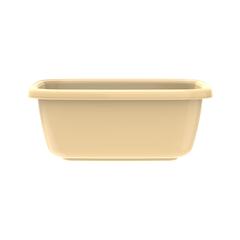 Cosmoplast Square Plastic Basin Tub (6 L, Ivory)