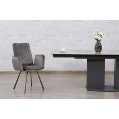 Pan Emirates Casas Fabric & Metal Dining Chair W/Armrest (61 x 47 x 92 cm)