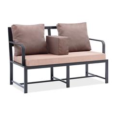 Danube Home Carol Steel & Rattan 1-Seater Balcony Bench (160 x 70 x 90 cm)