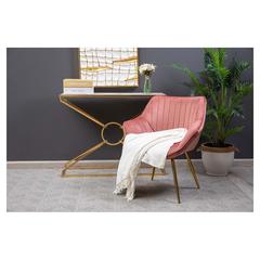 Pan Emirates Lompoc Velvet Fabric & Metal Accent Chair (65 x 68 x 79 cm)