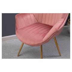 Pan Emirates Lompoc Velvet Fabric & Metal Accent Chair (65 x 68 x 79 cm)