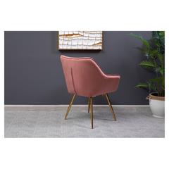 Pan Emirates Lompoc Velvet Fabric & Metal Accent Chair (65 x 68 x 79 cm)