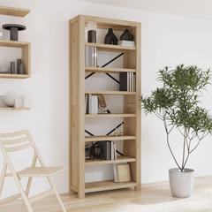 vidaXL 7-Tier Bookcase 80x30x200 cm Solid Wood Acacia