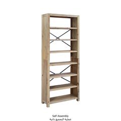 vidaXL 7-Tier Bookcase 80x30x200 cm Solid Wood Acacia