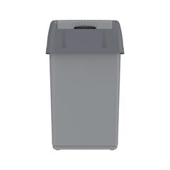 Cosmoplast Plastic Flip-Top Waste Bin W/Swing Lid (20 L, Pearl Silver)