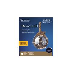 Kaemingk Lumineo Micro LED 30 Bulbs Battery Operated Decoration Light W/Rope (14 cm, Classic Warm)