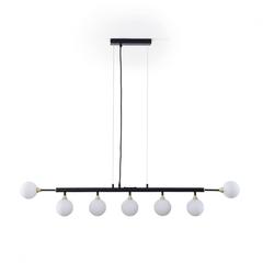 Pan Emirates Inigo 7-Light G9 Pendant Lamp (134 x 10 x 120 cm, Matt Black)