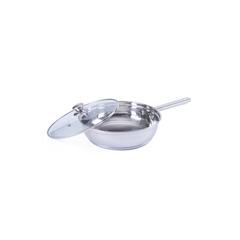 Essential Fry Pan With Lid (26 cm, Chrome)