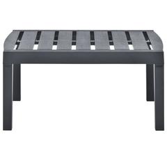 vidaXL Plastic Garden Table (78 x 55 x 38 cm, Anthracite)