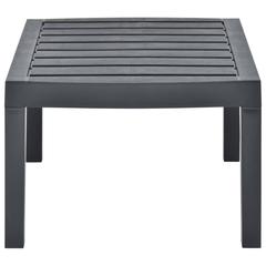 vidaXL Plastic Garden Table (78 x 55 x 38 cm, Anthracite)
