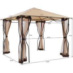 Bruno Steel Gazebo Danube Home (300 x 300 x 280 cm)