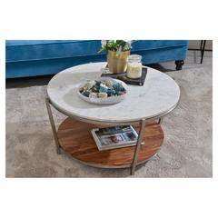 Pan Emirates Adriel Metal & Marble Coffee Table (89 x 89 x 46 cm)