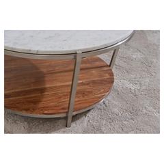 Pan Emirates Adriel Metal & Marble Coffee Table (89 x 89 x 46 cm)