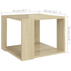 vidaXL Engineered Wood Coffee Table (40 x 40 x 30 cm, Sonoma Oak)