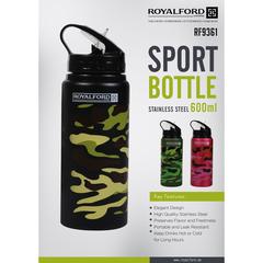 Royalford Stainless Steel Sports Water Bottle (600 ml)