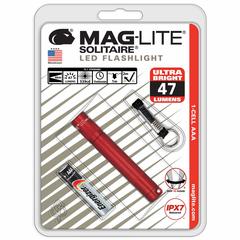 Maglite Solitaire 1-Cell AAA LED Flashlight Blister Pack, SJ3A036 (Red, 47 Lumen)