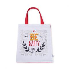 Pan Emirates Be Happy Tote Bag (35 x 40 cm, White)