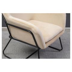 Pan Emirates Ixatos Velvet Fabric & Metal Accent Chair (73 x 74 x 81 cm)