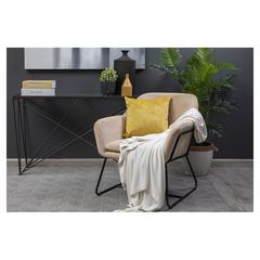 Pan Emirates Ixatos Velvet Fabric & Metal Accent Chair (73 x 74 x 81 cm)