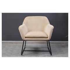 Pan Emirates Ixatos Velvet Fabric & Metal Accent Chair (73 x 74 x 81 cm)