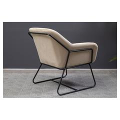 Pan Emirates Ixatos Velvet Fabric & Metal Accent Chair (73 x 74 x 81 cm)