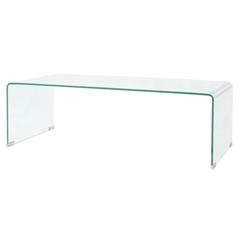 vidaXL Coffee Table Tempered Glass 98x45x30 cm Clear