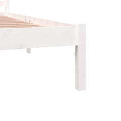 vidaXL Bed Frame Solid Wood Pine 6FT Super King (White, 180 x 200 cm)