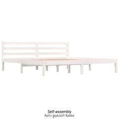vidaXL Bed Frame Solid Wood Pine 6FT Super King (White, 180 x 200 cm)