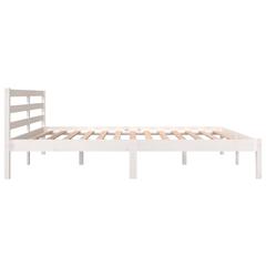 vidaXL Bed Frame Solid Wood Pine 6FT Super King (White, 180 x 200 cm)