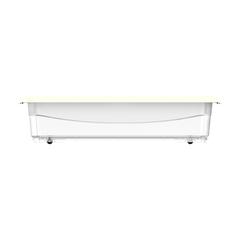 Cosmoplast Clear Plastic Underbed Storage Box W/Wheels & Lockable Lid (25 L, Off White)