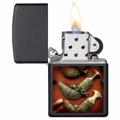 Zippo Omani Daggers Windproof Lighter, CI405081 218 (Black Matte)