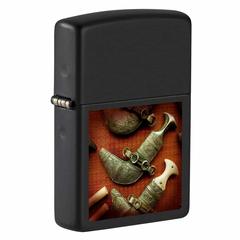 Zippo Omani Daggers Windproof Lighter, CI405081 218 (Black Matte)
