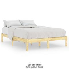 إطار سرير خشب صنوبر صلب 140x200 سم فيدا إكس إل