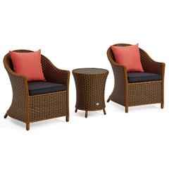 Lexus 2-Seater Rattan Balcony Sofa Set W/Cushion Danube Home