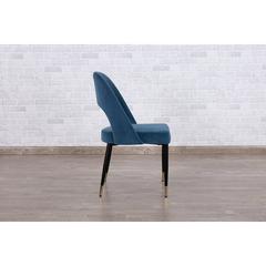 Pan Emirates Stripe Fabric & Metal Dining Chair (49 x 52 x 84 cm)