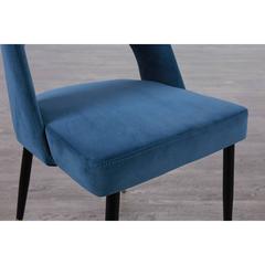 Pan Emirates Stripe Fabric & Metal Dining Chair (49 x 52 x 84 cm)