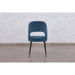 Pan Emirates Stripe Fabric & Metal Dining Chair (49 x 52 x 84 cm)