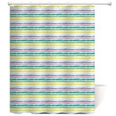 Danube Home Color Stripes Polyester Shower Curtain (180 x 180 cm)