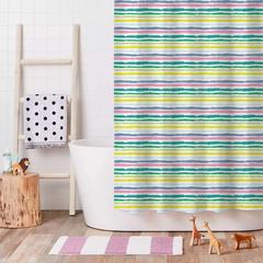 Danube Home Color Stripes Polyester Shower Curtain (180 x 180 cm)