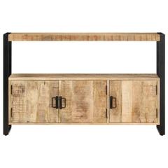 vidaXL Solid Mango Wood Side Cabinet (120 x 30 x 75 cm, Brown)