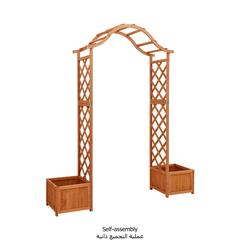 vidaXL Garden Pergola with Planter Solid Firwood