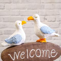 Danube Home Kaolin Clay Garden Love Birds Decor (39 x 25 x 81 cm)