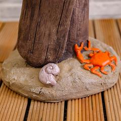 Danube Home Kaolin Clay Garden Love Birds Decor (39 x 25 x 81 cm)