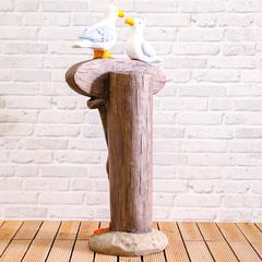 Danube Home Kaolin Clay Garden Love Birds Decor (39 x 25 x 81 cm)